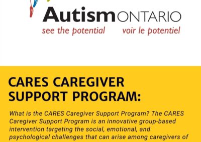 Autism Ontario Cares Caregiver Support Program Flyer