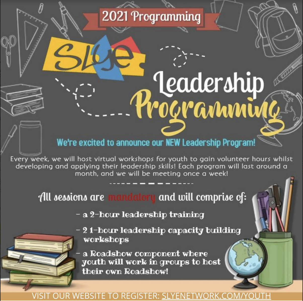 A Leadership Program Flyer With Event Details