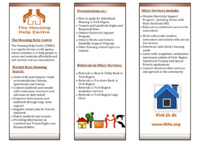 The Housing Help Center Information Flyer