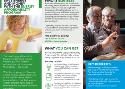 Key Benefits Information Flyer in Blue and Green