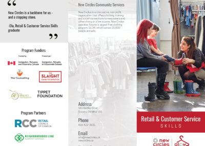 A Flyer on Retail and Customer Service in White and Red