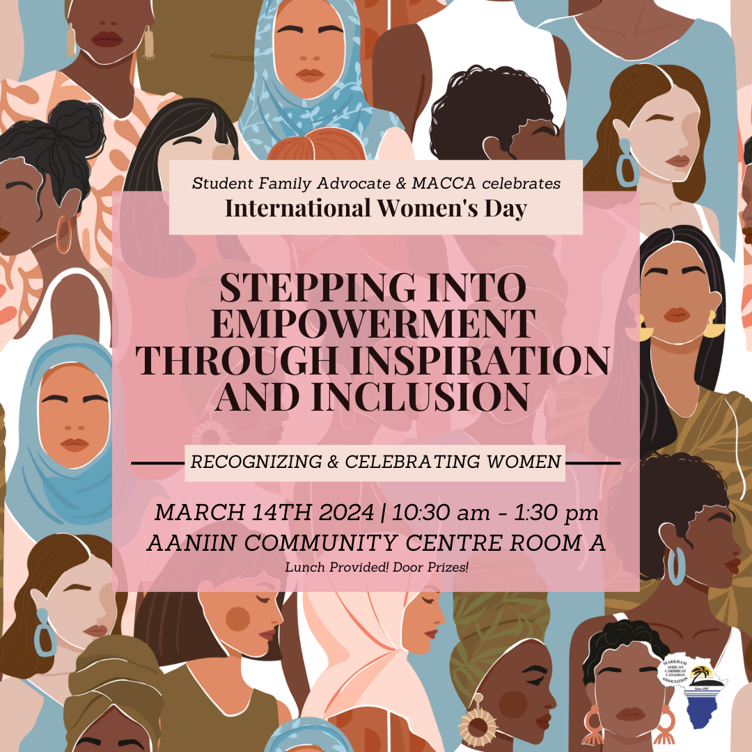 Flyer for 2024 Womens Day celebration event